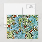 Carte Postale William Morris motif vintage - Granville (Devant / Derrière)