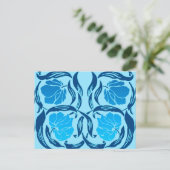 Carte Postale William Morris Pimpernel, Denim & Bleu clair (Debout devant)