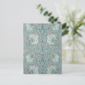 Carte Postale William Morris - Pimpernel : Fleurs bleues et vert (Debout devant)