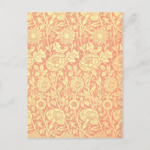 Carte Postale William Morris Pink et Rose Design