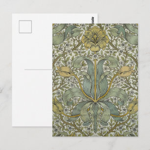 Carte Postale William Morris Printemps Fourré Jaune Art Floral