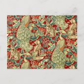 Carte Postale William Morris Red Motif Forest (Devant)