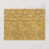 Carte Postale William Morris Rose & chardon Floral Golden (Devant)