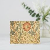 Carte Postale William Morris Rose Flower Fond d'écran Motif (Debout devant)