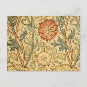 Carte Postale William Morris Rose Flower Fond d'écran Motif