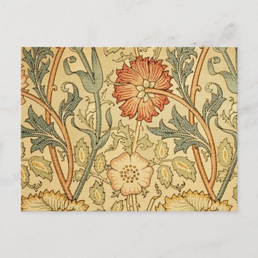 Carte Postale William Morris Rose Flower Fond d'écran Motif (Devant)