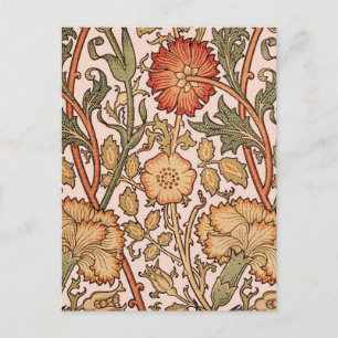 Carte Postale William Morris Rose Flower Fond d'écran Motif