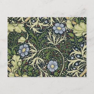 Carte Postale William Morris Seaweed Motif Floral Art Vintage