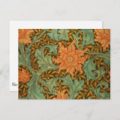 Carte Postale William Morris Single Stem Pattern (Devant / Derrière)