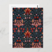 Carte Postale William Morris Snakeshead Dark Motif (Devant / Derrière)