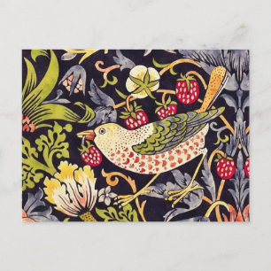Carte Postale William Morris Strawberry Thief Floral Art Nouveau