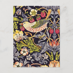 Carte Postale William Morris Strawberry Thief Floral Art Nouveau
