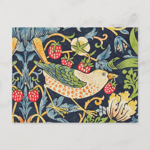Carte Postale William Morris Strawberry Thief Motif floral