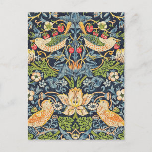 Carte Postale William Morris Strawberry Thief Motif floral