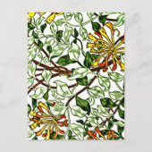 Carte Postale William Morris - Sucette de miel, vert et jaune (Devant)