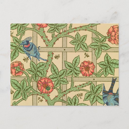 Carte Postale William Morris Trellis Design classique de papier  (Devant)