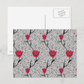 Carte postale William Morris Tulip Damask, gris et (Devant / Derrière)