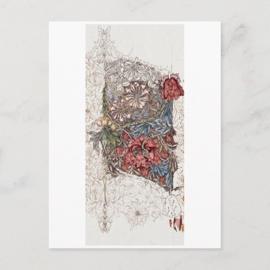 CARTE POSTALE : WILLIAM MORRIS : TULIPE SAUVAGE (Devant)