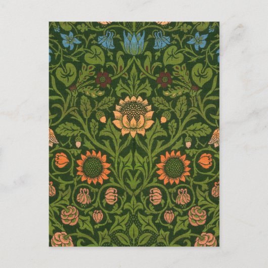 Carte Postale William Morris Violet et Columbine Art Rug (Devant)