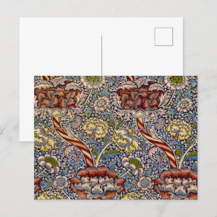 Carte Postale William Morris Wandle Anglais Floral Damask Design