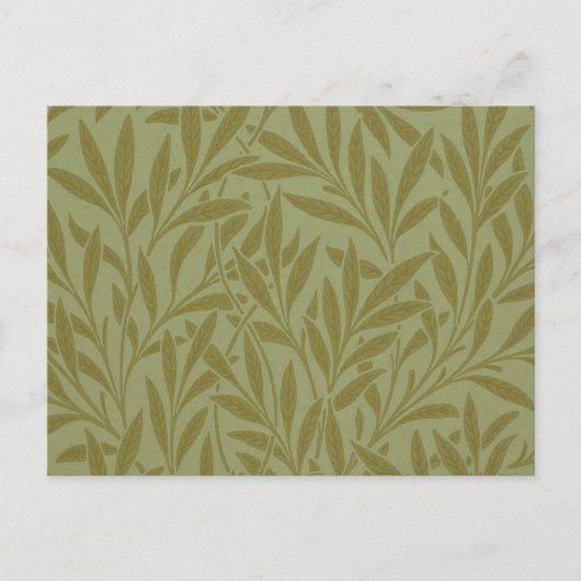 Carte Postale William Morris Willow Antique Green Leaf Vine Art (Devant)