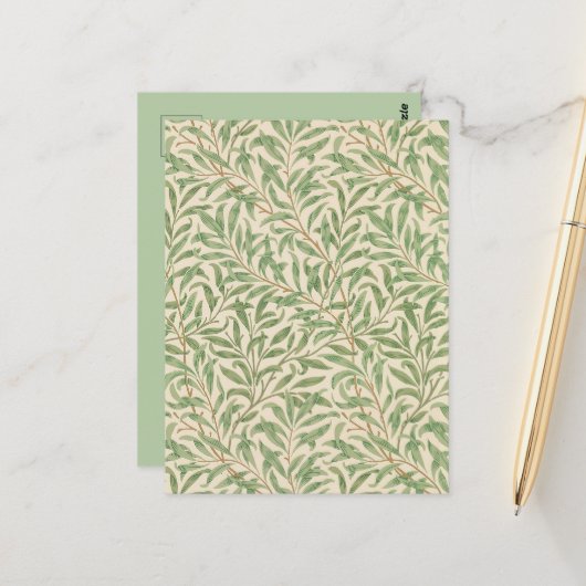 Carte Postale William Morris Willow Bough Garden Flower Classic (Devant/Arrière en situation)