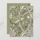 Carte Postale William Morris Windrush fleurs florales classique (Devant / Derrière)