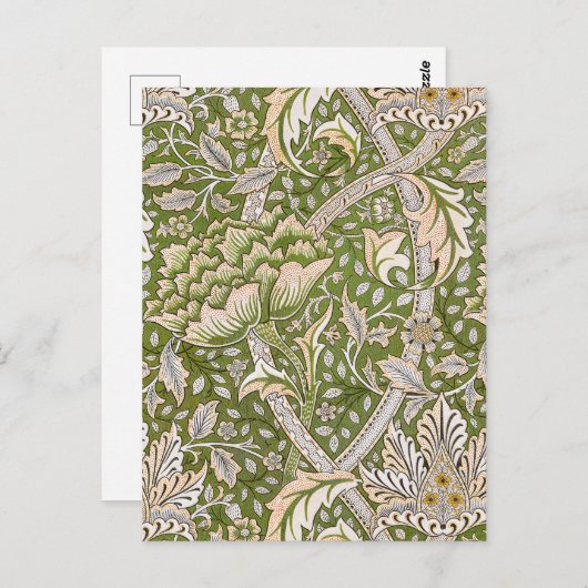 Carte Postale William Morris Windrush Motif Floral Classique (Devant / Derrière)