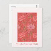 Carte Postale William Morris, Winrush : Floral rouge, orange et (Devant / Derrière)