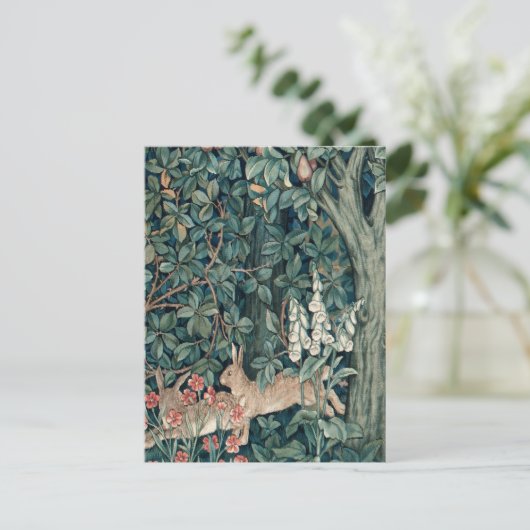Carte Postale William Morris Woodland Tapestry Rabbits (Debout devant)