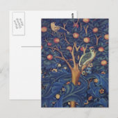 Carte Postale William Morris Woodpecker Tapestry Arts & Artisana (Devant / Derrière)