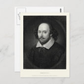 Carte Postale William Shakespeare (Devant / Derrière)