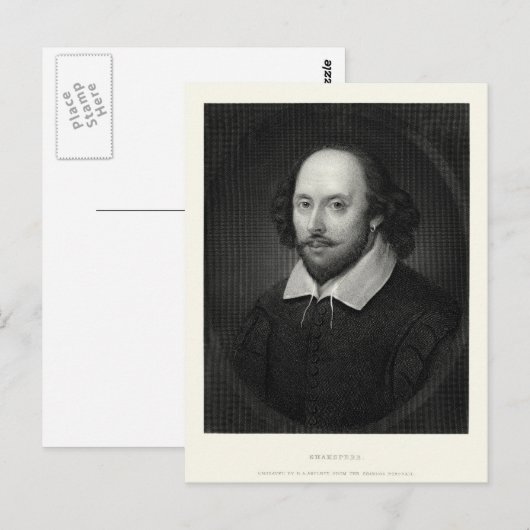 Carte Postale William Shakespeare (Devant / Derrière)