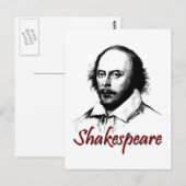 Carte Postale William Shakespeare Etching (Devant / Derrière)
