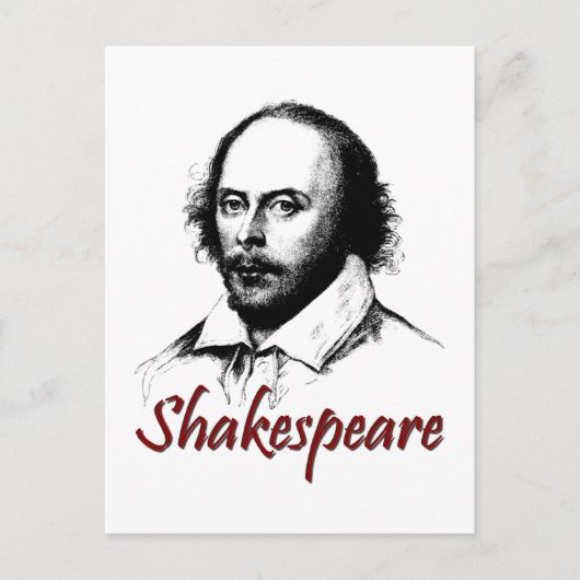 Carte Postale William Shakespeare Etching (Devant)