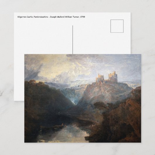 Carte Postale William Turner - Château de Kilgarren, Pembrokeshi (Devant / Derrière)