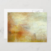 Carte Postale william turner - coucher de soleil sur un lac (Devant / Derrière)