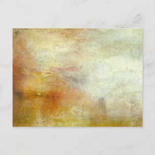 Carte Postale william turner - coucher de soleil sur un lac