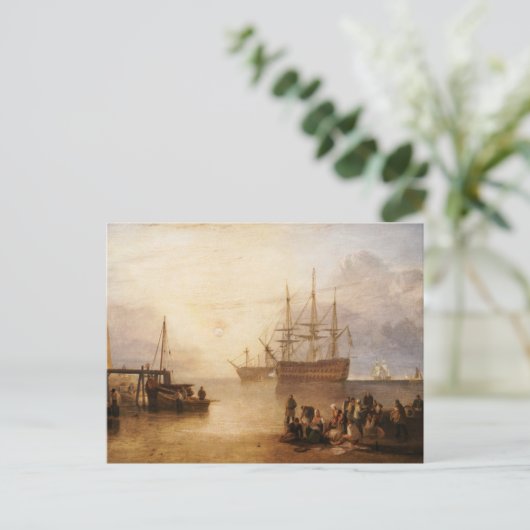 Carte Postale William Turner - Le Couchage Du Soleil À Travers L (Debout devant)