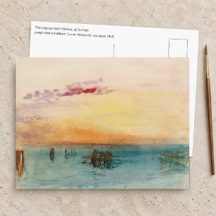 Carte Postale William Turner - Le lagon près de Venise au couche