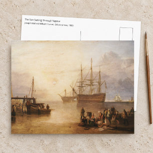 Carte Postale William Turner - Le soleil couchant à travers la v