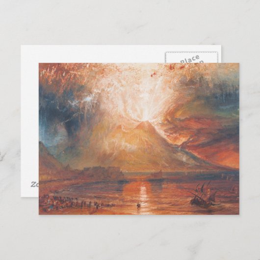 Carte Postale William Turner Vésuve en éruption art de paysage a (Devant / Derrière)