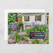 Carte Postale Williamsburg - Bienvenue en Virginie (Devant / Derrière)