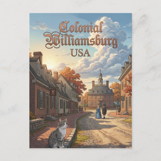 Carte Postale Williamsburg colonial USA (Devant)