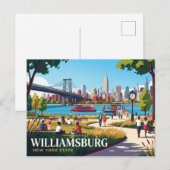 Carte Postale Williamsburg État de New York (Devant / Derrière)