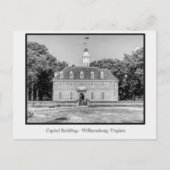 Carte Postale Williamsburg, Virginie (Devant)