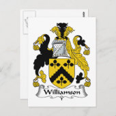 Carte Postale Williamson Family Crest (Devant / Derrière)