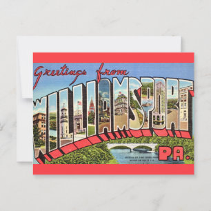 Carte Postale Williamsport PA coloré