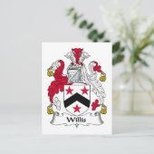 Carte Postale Willis Family Crest (Debout devant)