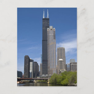 Carte Postale Willis Tower (anciennement Sears Tower) se profile